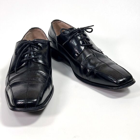 Stacy Adams Men's Black Leather Oxfords Size 12 - Picture 1 of 9
